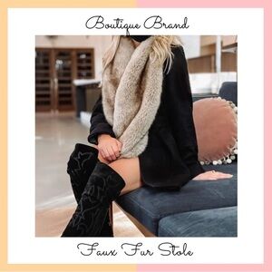 Faux Fur Stole for Wedding Guest or Brides